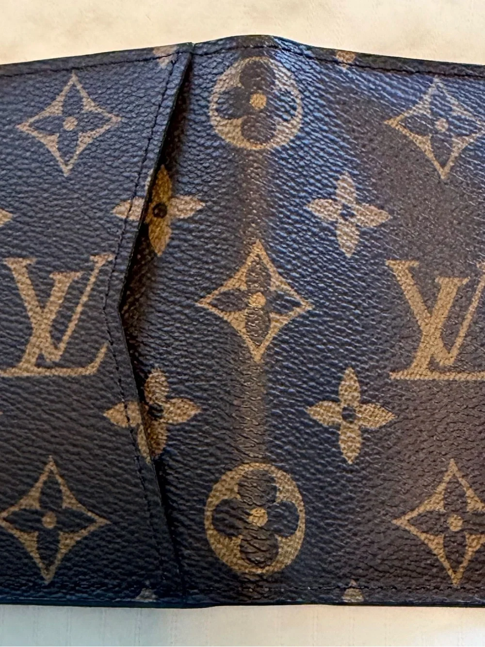 Louis Vuitton Monogram Card Holder in Dark Brown and Tan